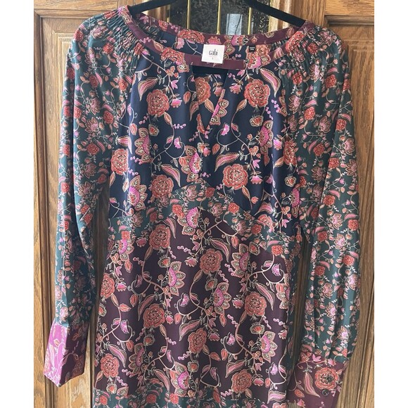 Cabi Festive Retro Flower Maxi Dress Size S Boho Style # 3675 Prairie Cottage - Picture 8 of 13